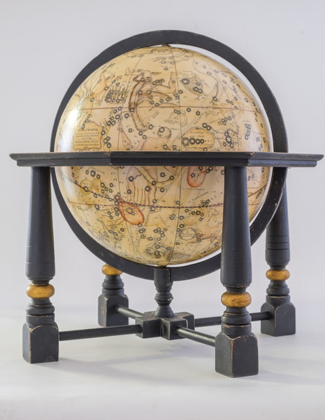 Cassini celestial globe with ebonies stand with gold rings