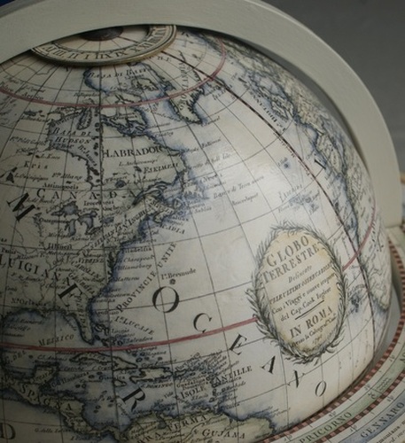 Giovanni Maria Cassini     13 inch hand coloured terrestrial globe 