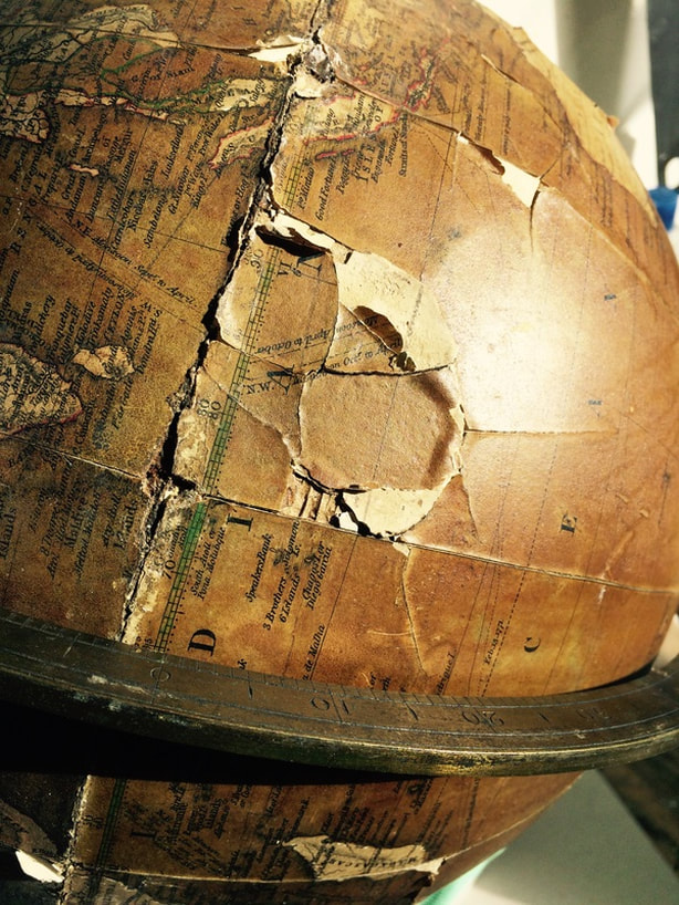 lander and may globe restoration, malty globe, old globe restoration