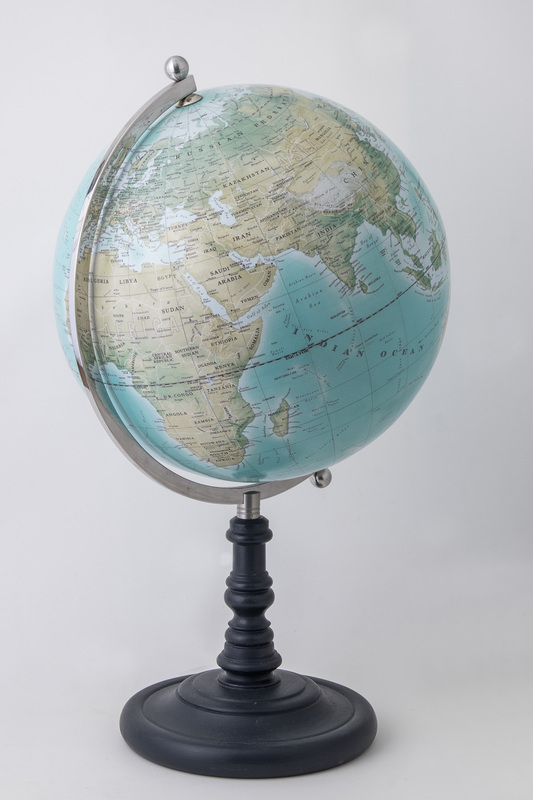 13 inch globe, modern day globe, isle of wight globemakers