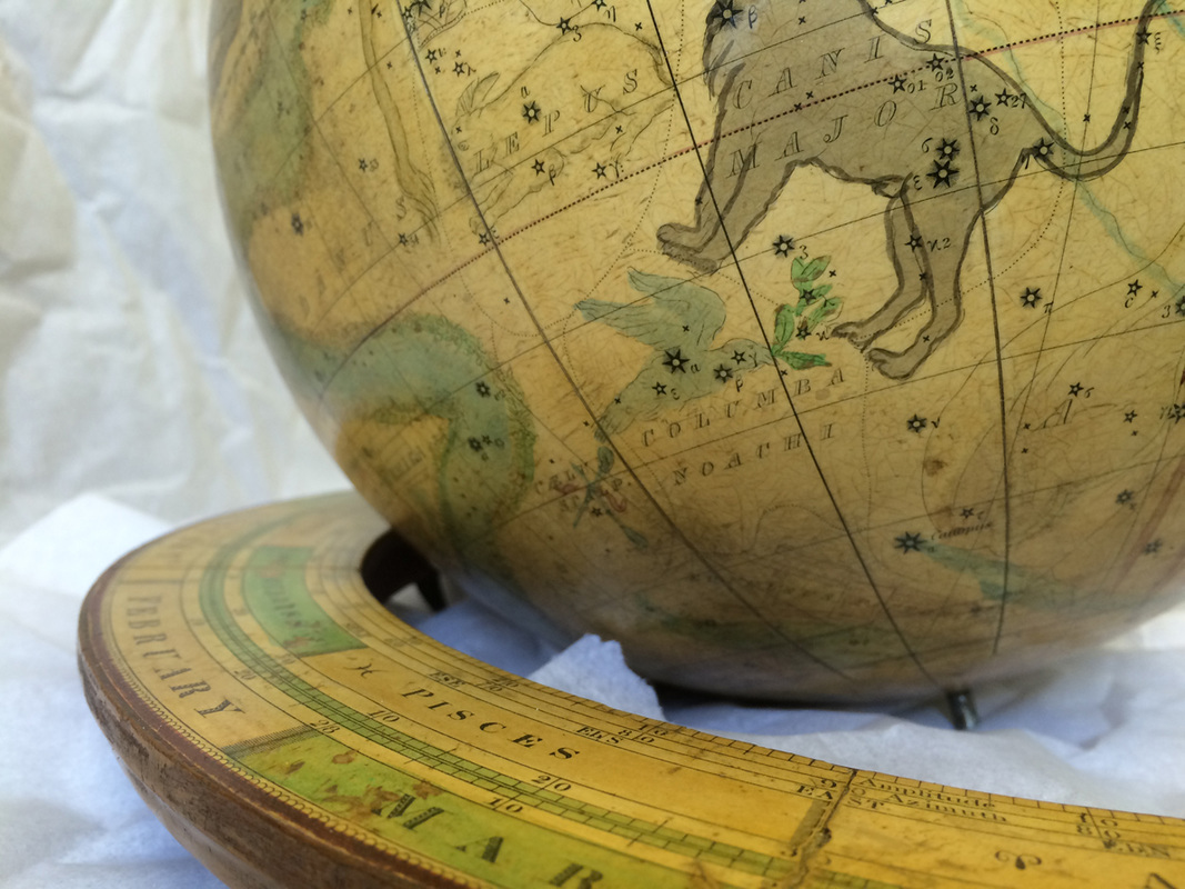 celestial globe restoration, globe