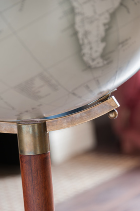 modern globe stand, brass globe, modern globe