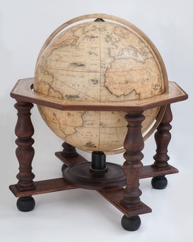 coronelli globe, lander and may globe, handmade globe