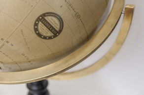 360 degree globe, globe cartouche, globe label