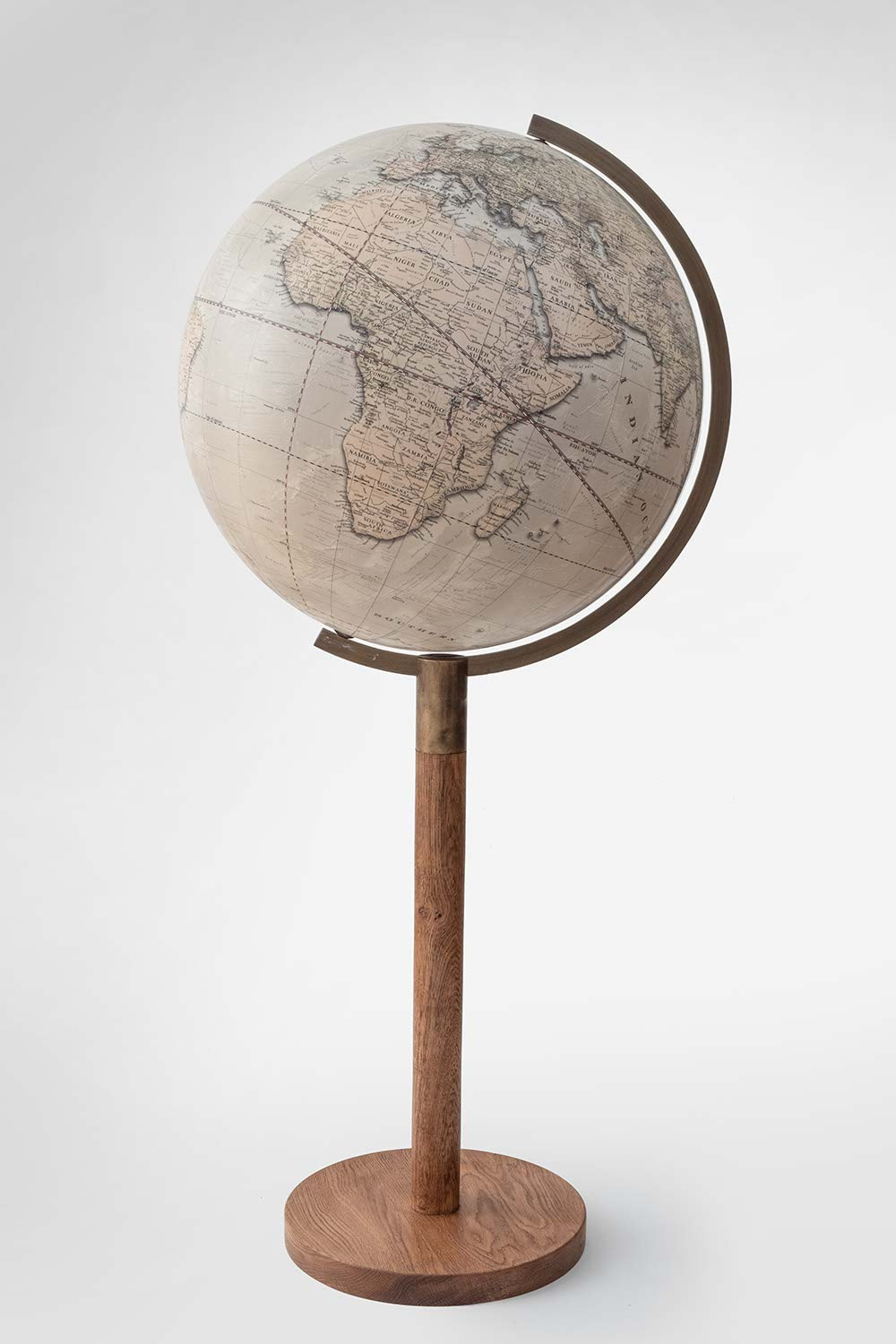 large section of globe showing Africa