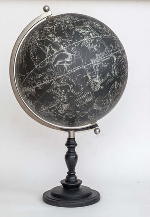 black celestial globe from Lander and May 