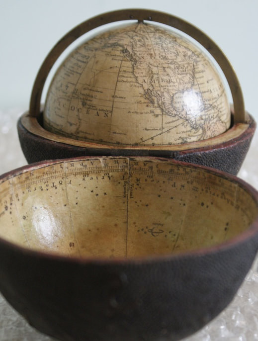 newton pocket globe, restored globe, globe restoration